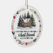 Best Friend Photo Christmas Tree Ornament (Rechts)