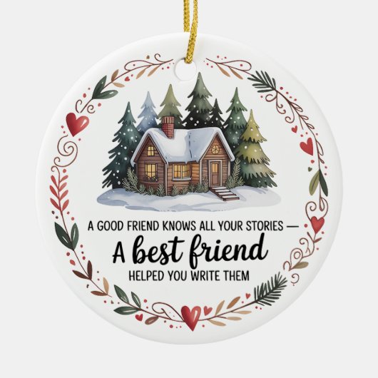 Best Friend Photo Christmas Tree Ornament (Vorne)