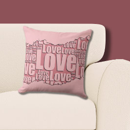 Best Friend Pink Liebe Typografie Muster Kissen