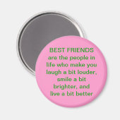 Best Friend Quote Magnet (Vorderseite/Rückseite)