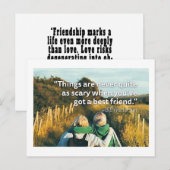 Best Friend Quotes Freundschaft motivierend Phrase Postkarte (Vorne/Hinten)