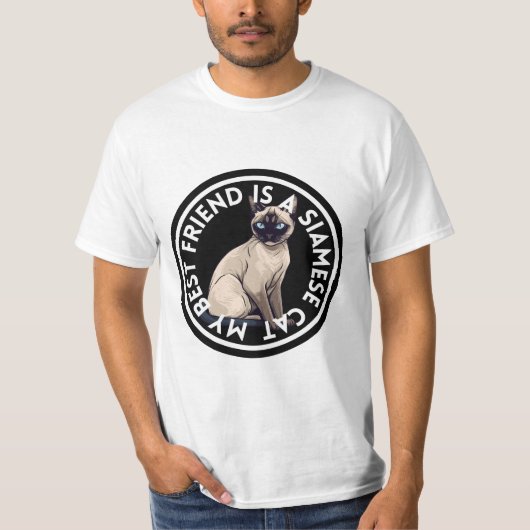 Best Friend Siamese Cat T-Shirt (Vorderseite)