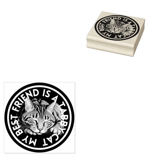 Best Friend Tabby Cat Gummistempel (Stempel)