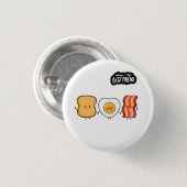 Best Friend Trio- Bacon Eggs & Toast Button (Vorne & Hinten)