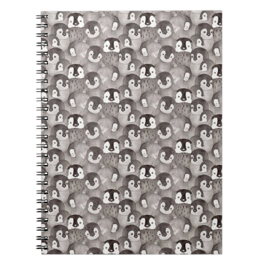 Best Friend Watercolor Baby Penguin Notizblock (Vorderseite)