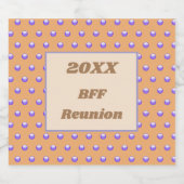 Best Friend Weekend Blue Peach Polka Dot BESTE FRE Bierflaschenetikett (Einzelnes Label)