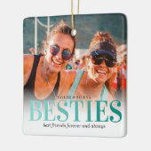 Best Friends 2 Picture Christmas Keramikornament (Links)