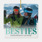Best Friends 2 Picture Christmas Keramikornament (Rückseite)