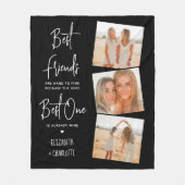 Best Friends 3 Foto Personalisiert Freundschaft Fleecedecke (Vorderseite)