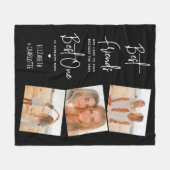 Best Friends 3 Foto Personalisiert Freundschaft Fleecedecke (Vorderseite (Horizontal))