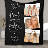 Best Friends 3 Foto Personalisiert Freundschaft Fleecedecke