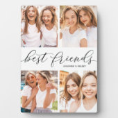 Best Friends 4 Foto Collage & Custom Text Plaque Fotoplatte (Vorderseite)