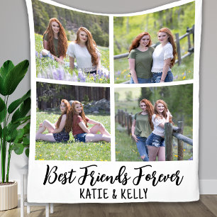 Best Friends 4 Foto Collage Fleecedecke