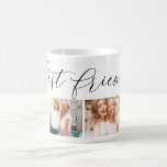 Best Friends 4 Foto Collage Tasse<br><div class="desc">Feiern Sie Ihre Freundschaft mit dieser wunderschönen Foto-Collage-Tasse mit 4 Lieblings-Fotos,  mit "besten Freunden" oben in schwarz handgeschriebenen Schriftzeichen.</div>