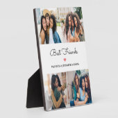Best Friends 4 Multiple Foto & Custom Kalligraphie Fotoplatte (Seite)
