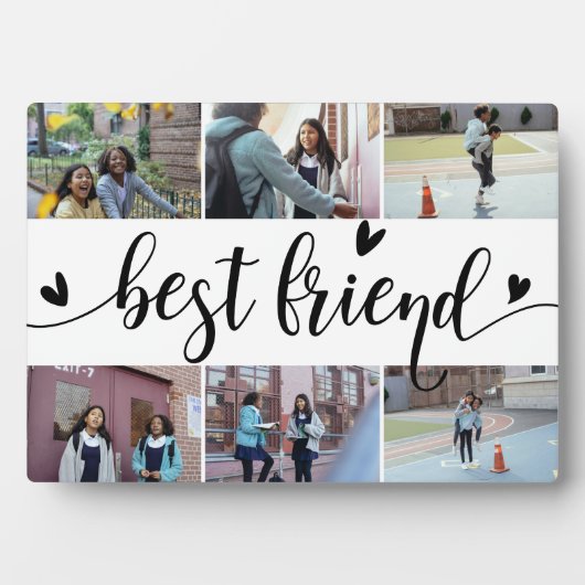 Best Friends 6 Foto Collage Plaque Fotoplatte (Vorderseite)