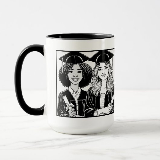 Best Friends Abschluss Zwei-Tone-Tasse Tasse (Links)