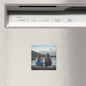 Best Friends Always Modern Heart Script Photo  Magnet (In Situ (Geschirrspüler))