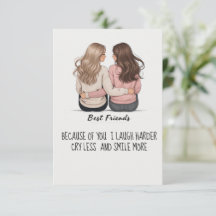 Best Friends Back View Hair & Outfit Illustration