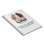 Best Friends Back View Hair & Outfit Illustration  Notizblock (Rechte Seite)