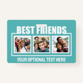 Best Friends benutzerdefinierte Fotos, Text & Farb Ausweis (Vorderseite)