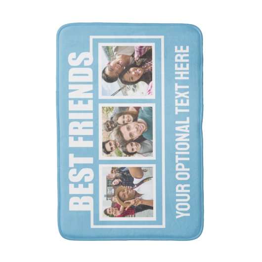 Best Friends benutzerdefinierte Fotos, Text & Farb Badematte (Vorderseite Vertikal)