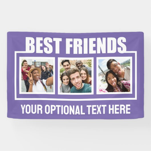 Best Friends benutzerdefinierte Fotos, Text & Farb Banner (Horizontal)