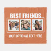 Best Friends benutzerdefinierte Fotos, Text & Farb Fleecedecke (Vorderseite (Horizontal))