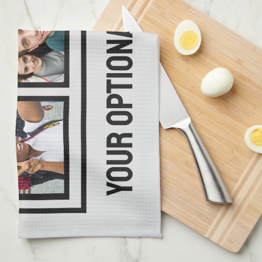 Best Friends benutzerdefinierte Fotos, Text & Farb Geschirrtuch (Viertel Falte)