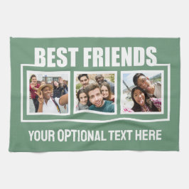 Best Friends benutzerdefinierte Fotos, Text & Farb Geschirrtuch