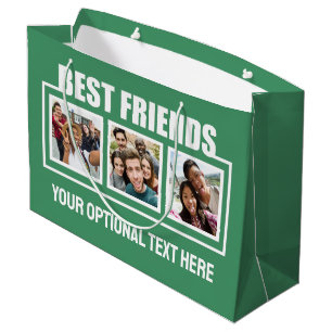 Best Friends benutzerdefinierte Fotos, Text & Farb Große Geschenktüte