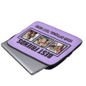 Best Friends benutzerdefinierte Fotos, Text & Farb Laptopschutzhülle (Vorne Knopf)