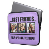 Best Friends benutzerdefinierte Fotos, Text & Farb Laptopschutzhülle (Vorderseite Links)