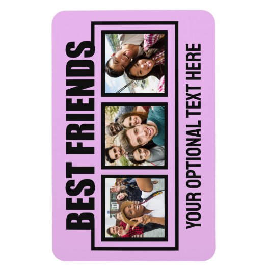 Best Friends benutzerdefinierte Fotos, Text & Farb Magnet (Vertikal)