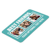 Best Friends benutzerdefinierte Fotos, Text & Farb Magnet (Linke Seite)