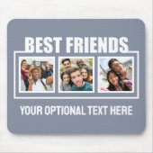 Best Friends benutzerdefinierte Fotos, Text & Farb Mousepad (Vorne)