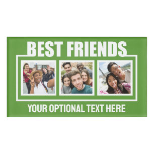 Best Friends benutzerdefinierte Fotos, Text & Farb Namenschild