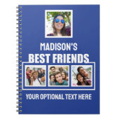 Best Friends benutzerdefinierte Fotos, Text & Farb Notizblock (Vorderseite)