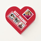 Best Friends benutzerdefinierte Fotos, Text & Farb Notizblock (Rückseite)