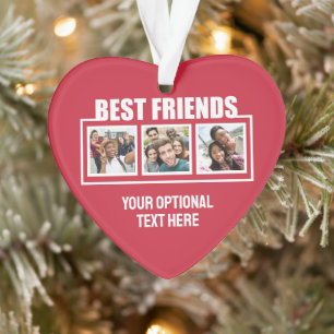 Best Friends benutzerdefinierte Fotos, Text & Farb Ornament