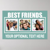Best Friends benutzerdefinierte Fotos, Text & Farb Poster (Vorne)
