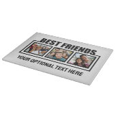 Best Friends benutzerdefinierte Fotos, Text & Farb Schneidebrett (Ecke)