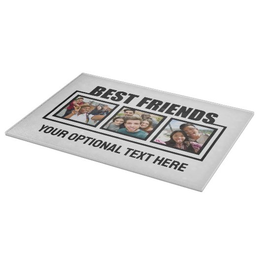 Best Friends benutzerdefinierte Fotos, Text & Farb Schneidebrett (Ecke)