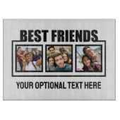 Best Friends benutzerdefinierte Fotos, Text & Farb Schneidebrett (Vorderseite)