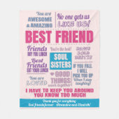 Best Friends BESTE FREUNDIN Bestie Quotes Fleecedecke (Vorderseite)