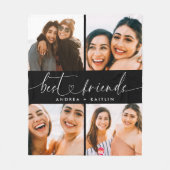 Best Friends BESTE FREUNDIN Moderne Kunst, Dichtun Fleecedecke (Vorderseite)