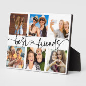 Best Friends Bestie Foto Collage Trendy Script Fotoplatte (Seite)