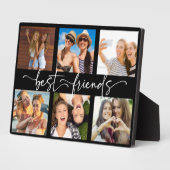 Best Friends Bestie Foto Collage Trendy Script Fotoplatte (Seite)