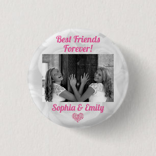 Best Friends Besties BESTE FREUNDIN Foto-Namen Nie Button