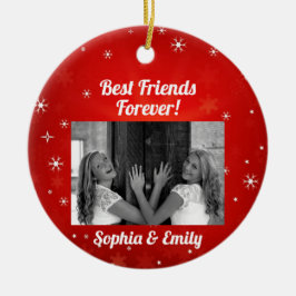 Best Friends Besties BESTE FREUNDIN Fotobezeichnun Keramik Ornament